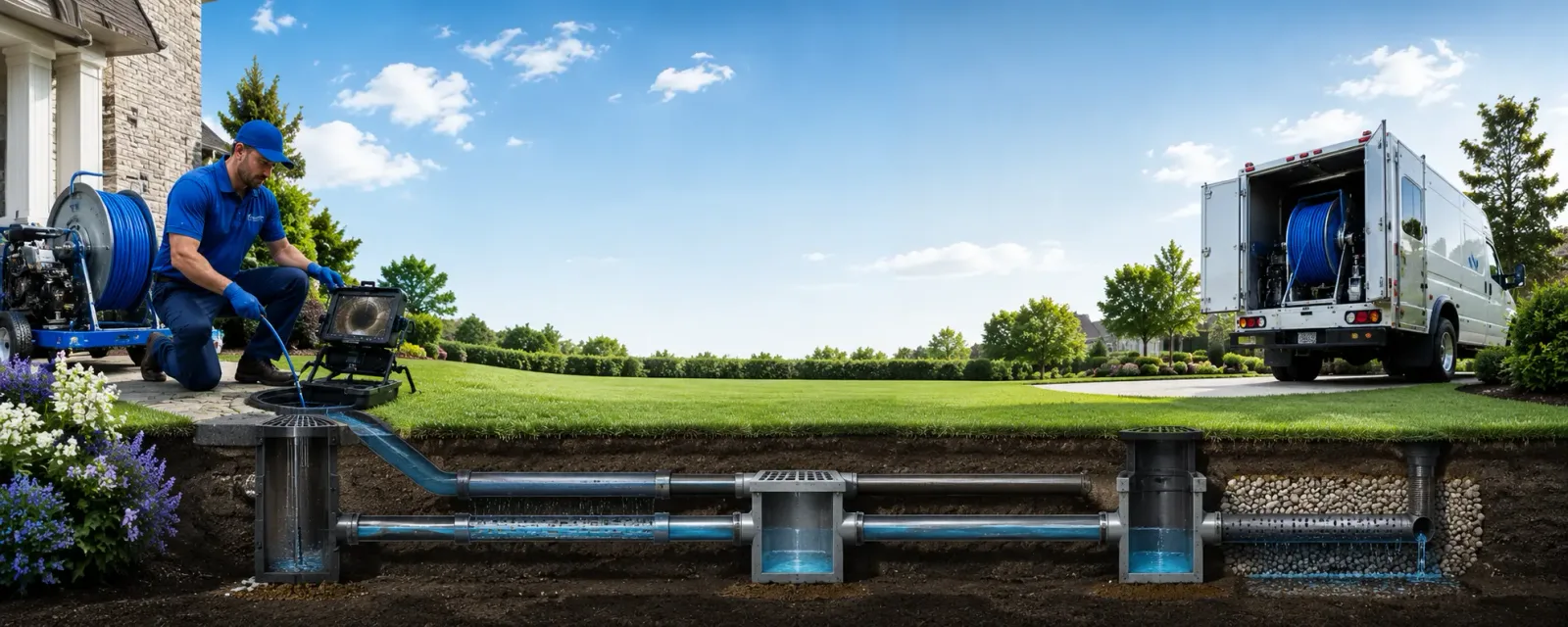 Outdoor drain cleaning information for Glendale, MA
